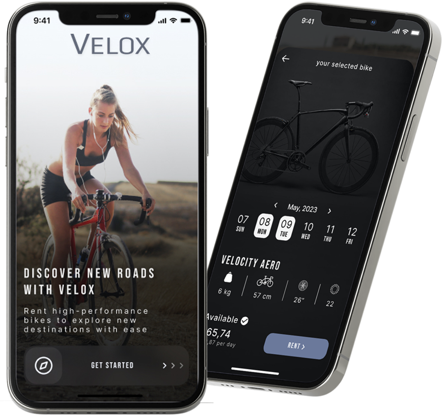 UI und UX Design für Fahrrad App